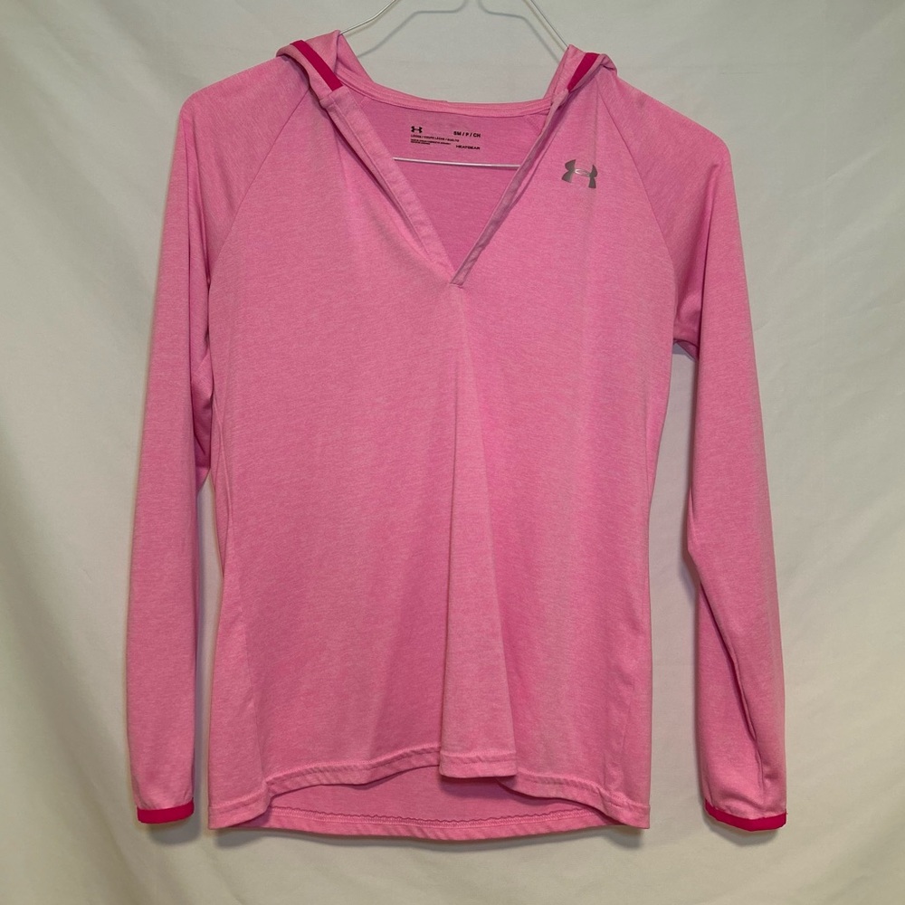 Under Armour Pink Long Sleeve Hoodie WOMENS SMALL